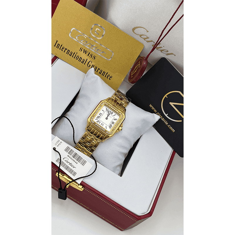 ساعت مچی زنانه کارتیر پنتر گلد دورنگین Cartier Panthere Gold Diamonds — تصویر ۵
