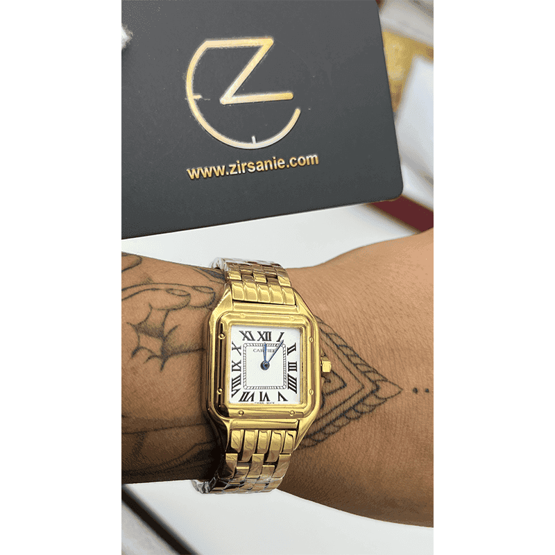 ساعت مچی زنانه کارتیر پنتر گلد دورنگین Cartier Panthere Gold Diamonds — تصویر ۲