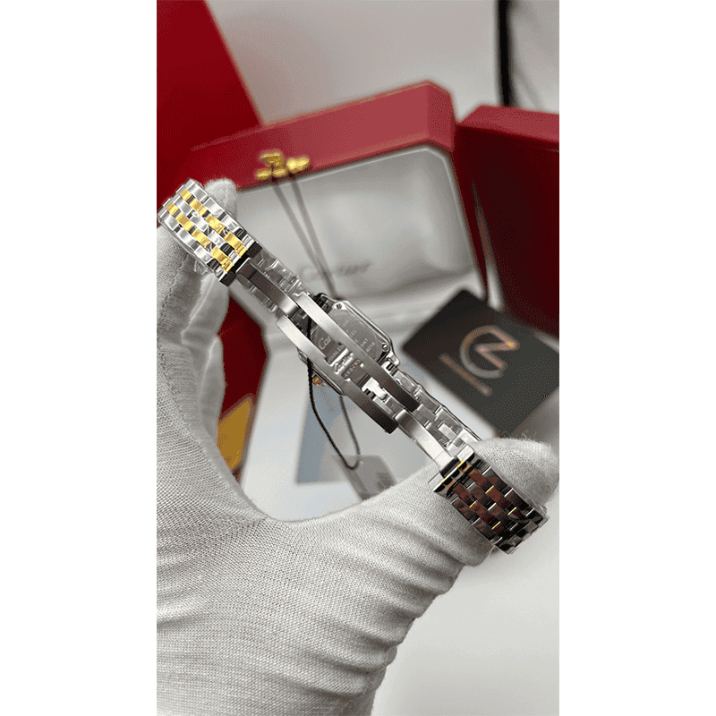 ساعت مچی زنانه کارتیر سیلور طلایی پنتر Cartier Panthere Silver Golden — تصویر ۳