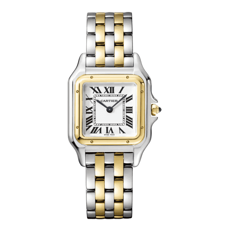 ساعت مچی زنانه کارتیر سیلور طلایی پنتر Cartier Panthere Silver Golden