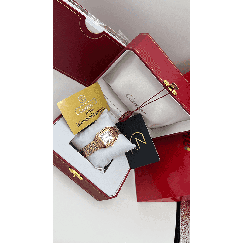 ساعت مچی زنانه کارتیر رزگلد پنتر Cartier Panthere Rose Gold — تصویر ۵