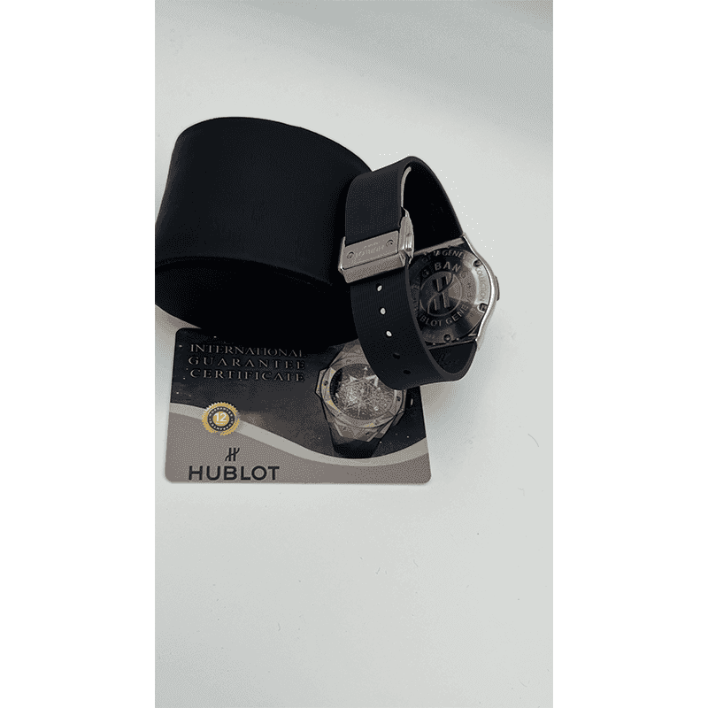 ساعت مچی زنانه هابلوت سیلور صفحه سرمهای فول نگین Hublot Diamonds Silver Navy Screen Full Jewel — تصویر ۵