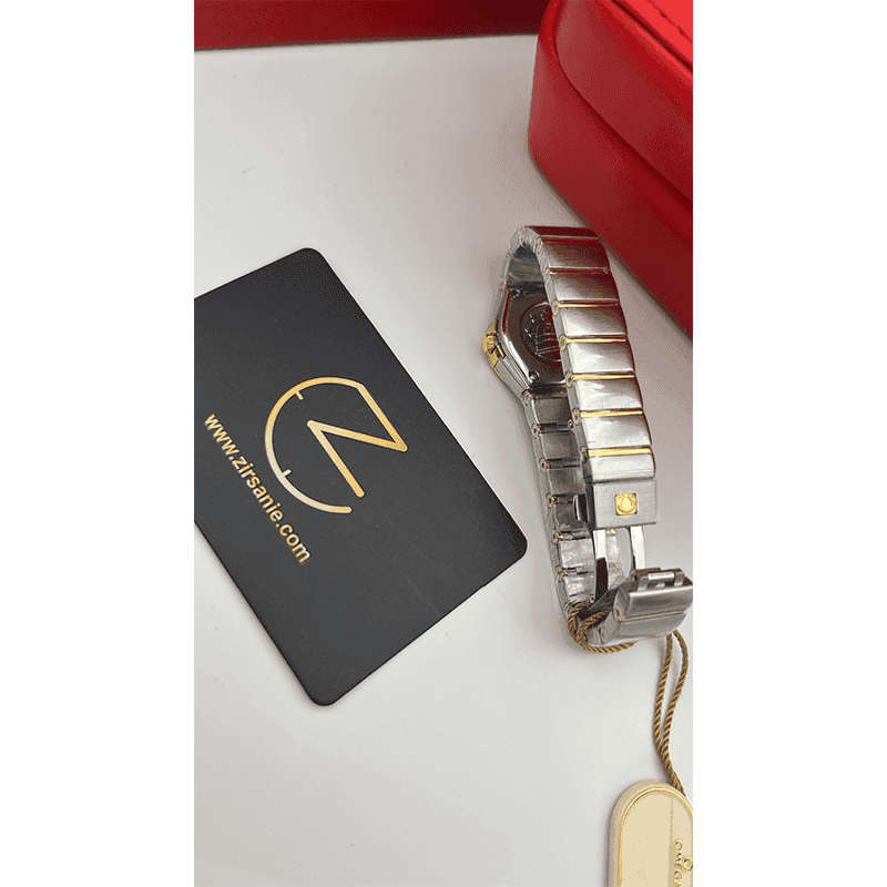 ساعت مچی امگا كانسليشن دو رنگ سیلور طلایی صفحه صدفی اندکس خط Omega Constellation Silver-Gold Pearl Screen Line Index — تصویر ۴