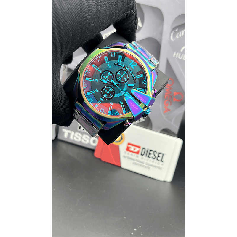 ساعت مچی مردانه دیزل شاخدار (مگا شیف) 7 رنگ شیشه رفلکس Diesel Mega Chief 7 Color Reflex Glass — تصویر ۲