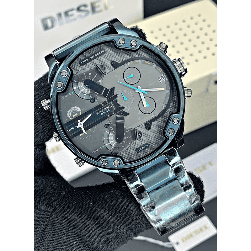 ساعت مچی مردانه دیزل هفت موتور سرمه‌ای صفحه مشکی Diesel Mr.Daddy Navy Black Screen — تصویر ۳