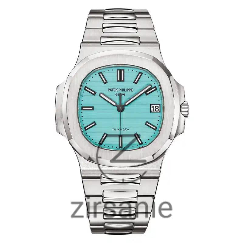 ساعت مچی پتک فیلیپ ناتیلوس سیلور صفحه تیفانی (تک و ست) Patek Philippe Nautilus Silver Tiffani Screen