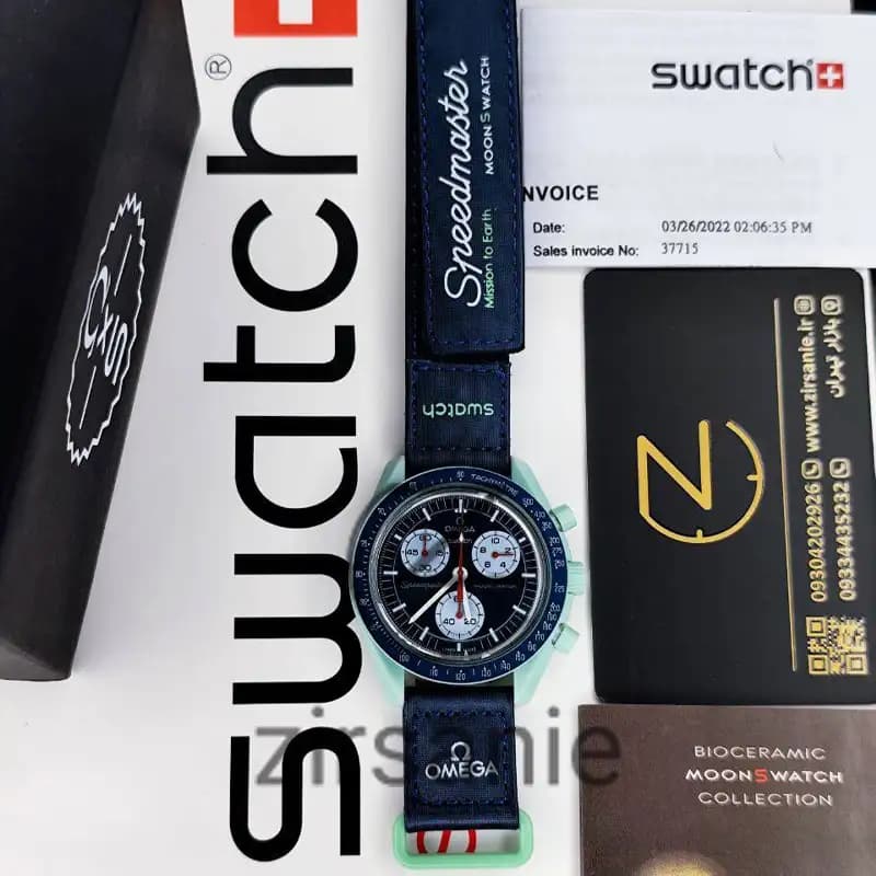 ساعت مچی امگا سواچ مدل ماموریت کره زمین Omega Swatch Mission on Earth — تصویر ۵