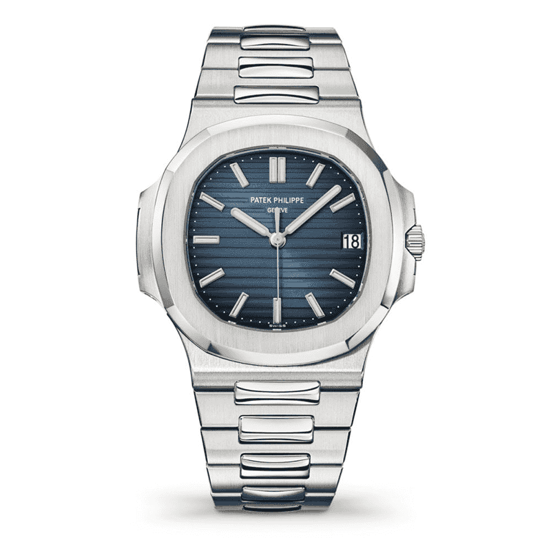 ساعت مچی مردانه پتک فیلیپ ناتیلوس سیلور صفحه آبی Patek Philippe Nautilus Watch Silver Blue Screen
