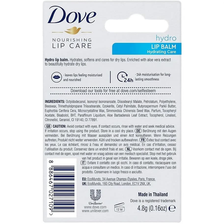 بالم لب داو ویتامین E و آلوئه ورا Dove Hydro Nourishing Lip Care Balm حجم 4.8 گرم — تصویر ۳