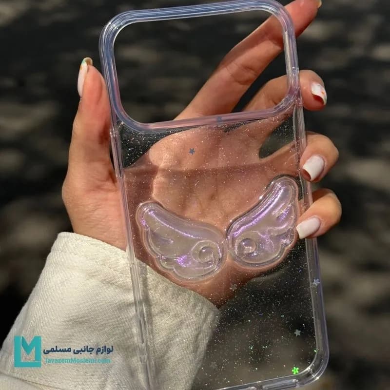 قاب گوشی دخترانه بال فرشته اکلیلی کد C3315 | لوازم جانبی مسلمی