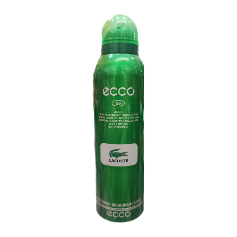 اسپری ضد تعریق مردانه اکو Ecco Lacoste No 59 حجم 200 میل — تصویر ۲