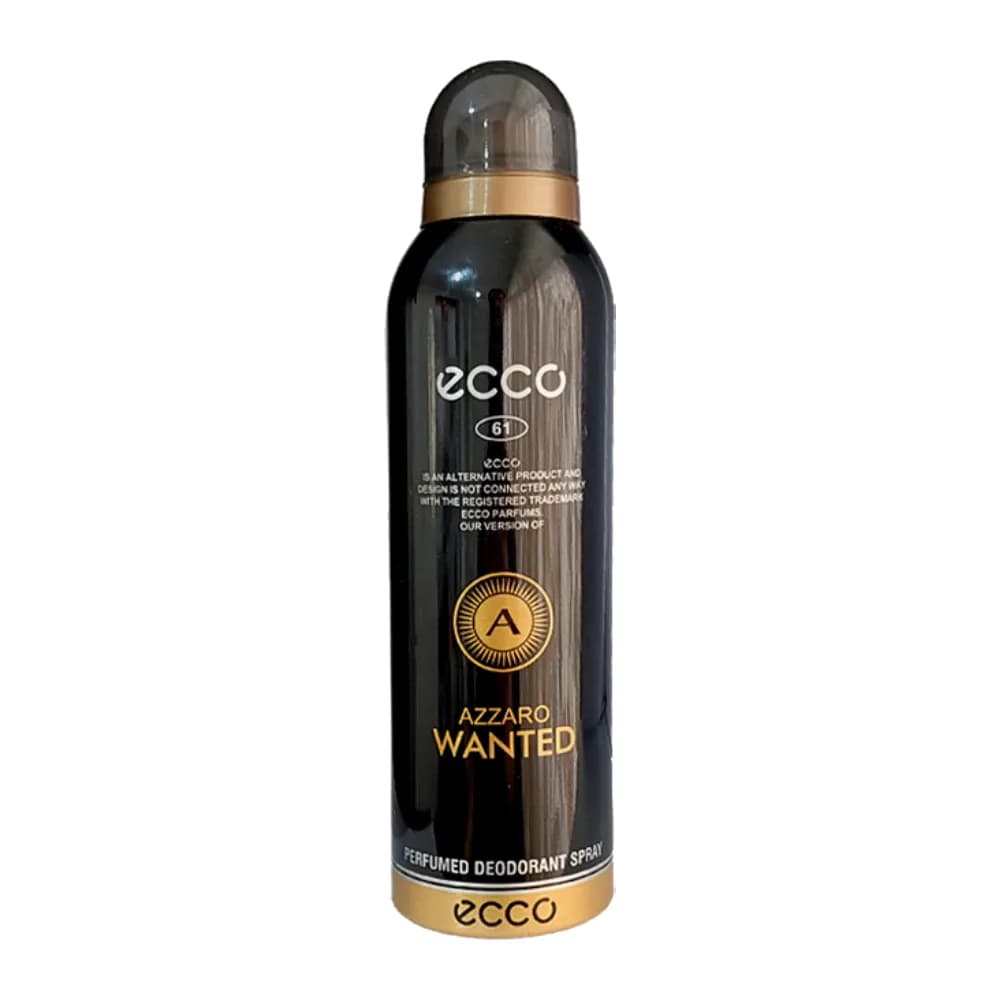اسپری ضد تعریق مردانه اکو Ecco Azzaro Wanted No 61 حجم 200 میل
