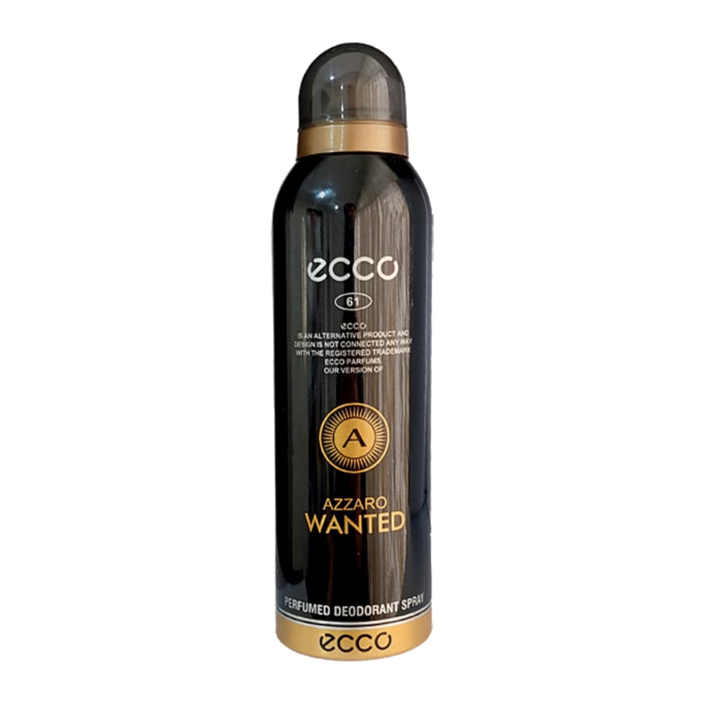 اسپری ضد تعریق مردانه اکو Ecco Azzaro Wanted No 61 حجم 200 میل — تصویر ۲