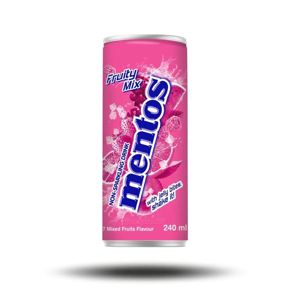 نوشیدنی پالپ دار برند منتوس mentos با طعم میکس میوه های قرمز