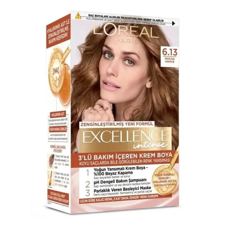 رنگ مو لورآل قهوه ای موکا L’Oreal Excellence شماره 6.13