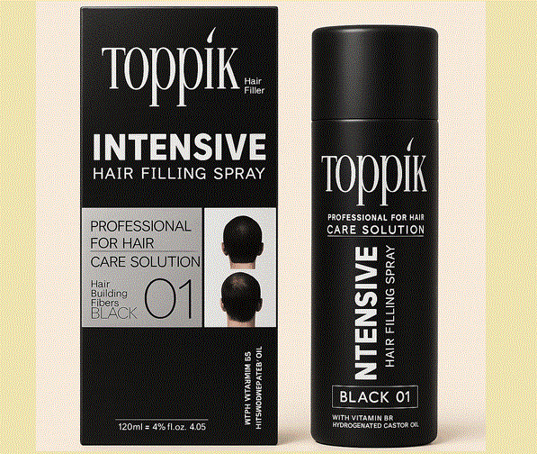 اسپری پرپشت کننده مو تاپیک رنگ مشکی پر کلاغی شماره 01 120ml