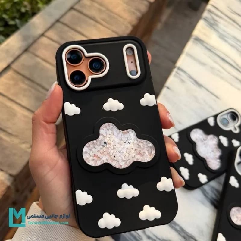 قاب گوشی آكواريومي ابري مشکی کد C3293 | لوازم جانبی مسلمی