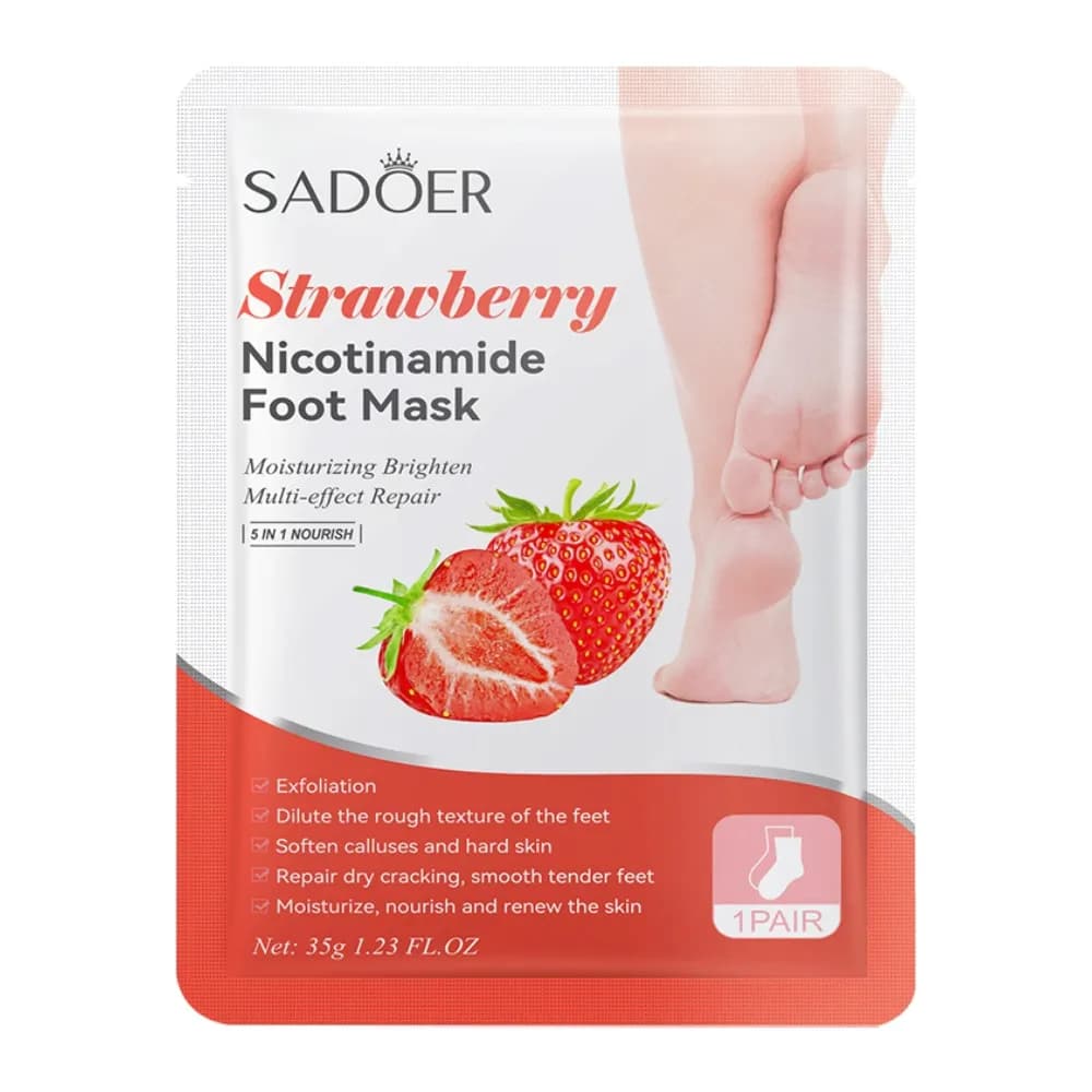 ماسک پوشیدنی و مرطوب کننده پوست پا سادور Sadoer Strawberry حجم 35 گرم
