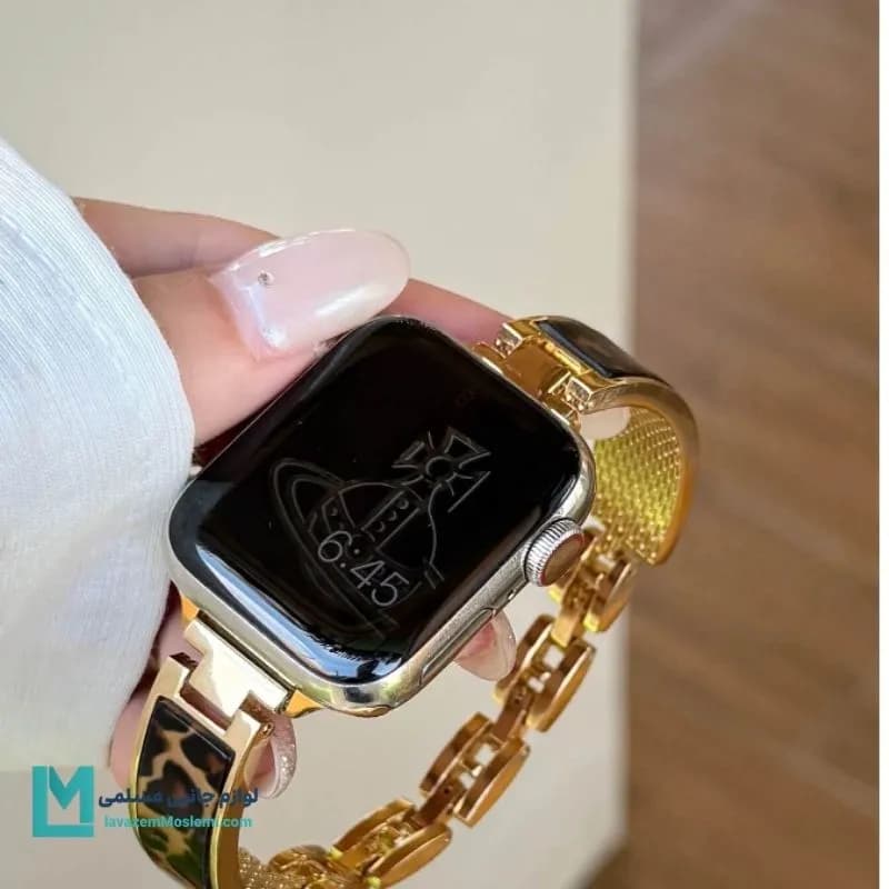 بند اپل واچ بنگل هرمس پلنگی کد W1030 | لوازم جانبی مسلمی — تصویر ۲