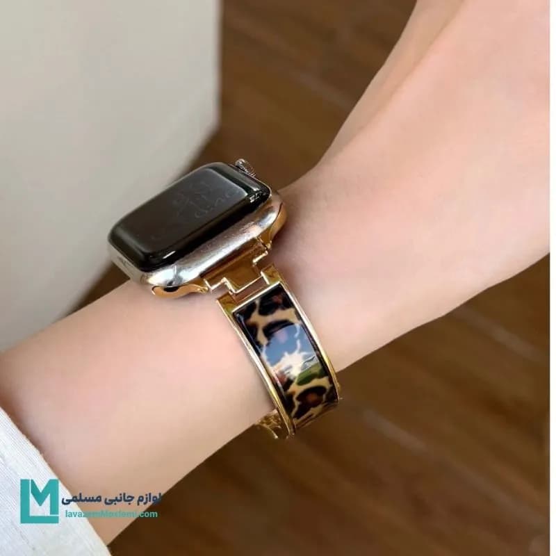 بند اپل واچ بنگل هرمس پلنگی کد W1030 | لوازم جانبی مسلمی — تصویر ۳