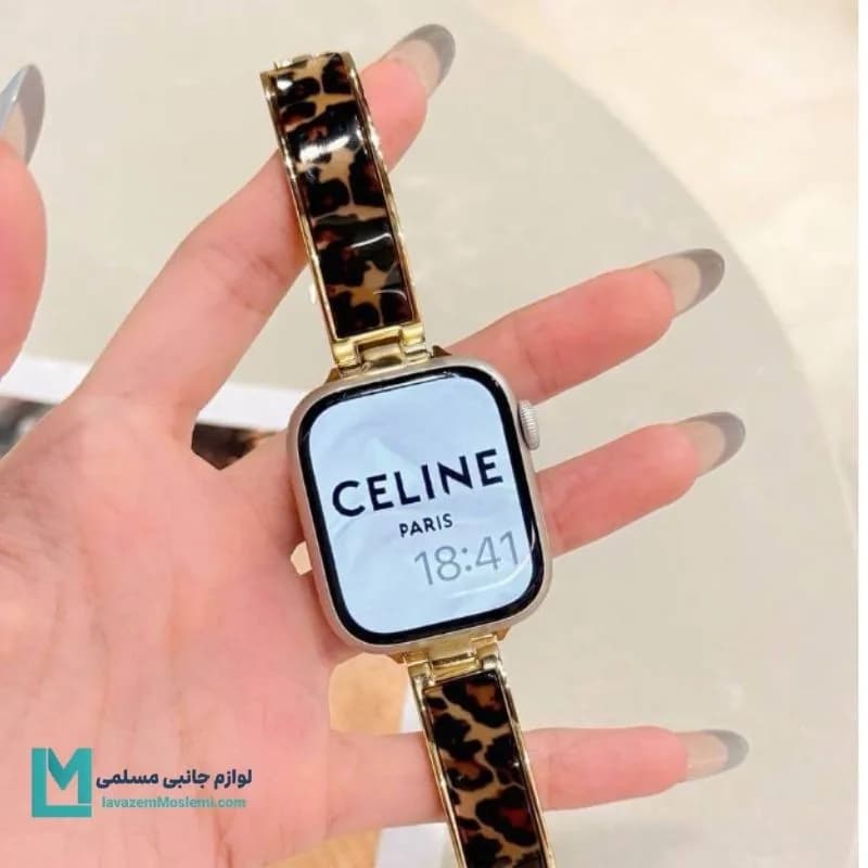 بند اپل واچ بنگل هرمس پلنگی کد W1030 | لوازم جانبی مسلمی — تصویر ۴