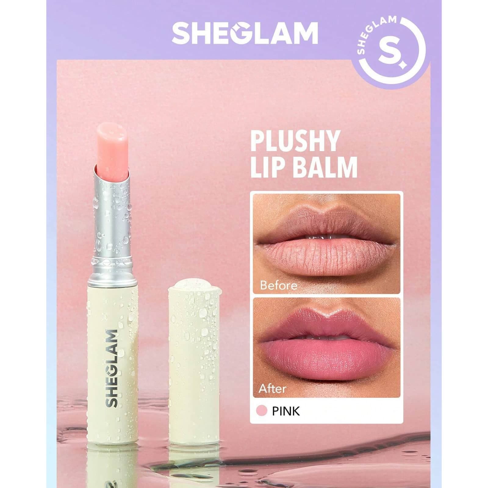 بالم لب صورتی شیگلم SHEGLAM PLUSHY LIP BALM 02 Pink حجم 2 گرم — تصویر ۴