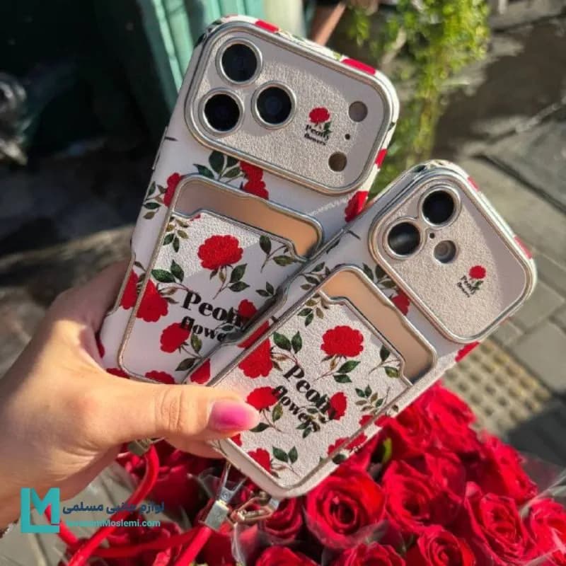 قاب گوشی فانتزی طرح گل رز قرمز کد C3270 | لوازم جانبی مسلمی