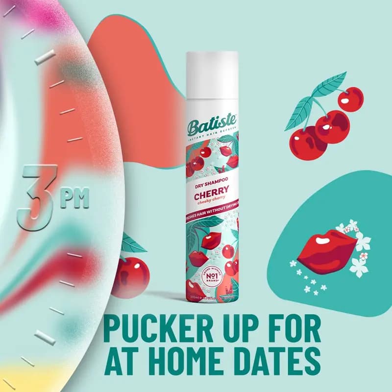 شامپو خشک Cherry باتیست 200ml — تصویر ۳