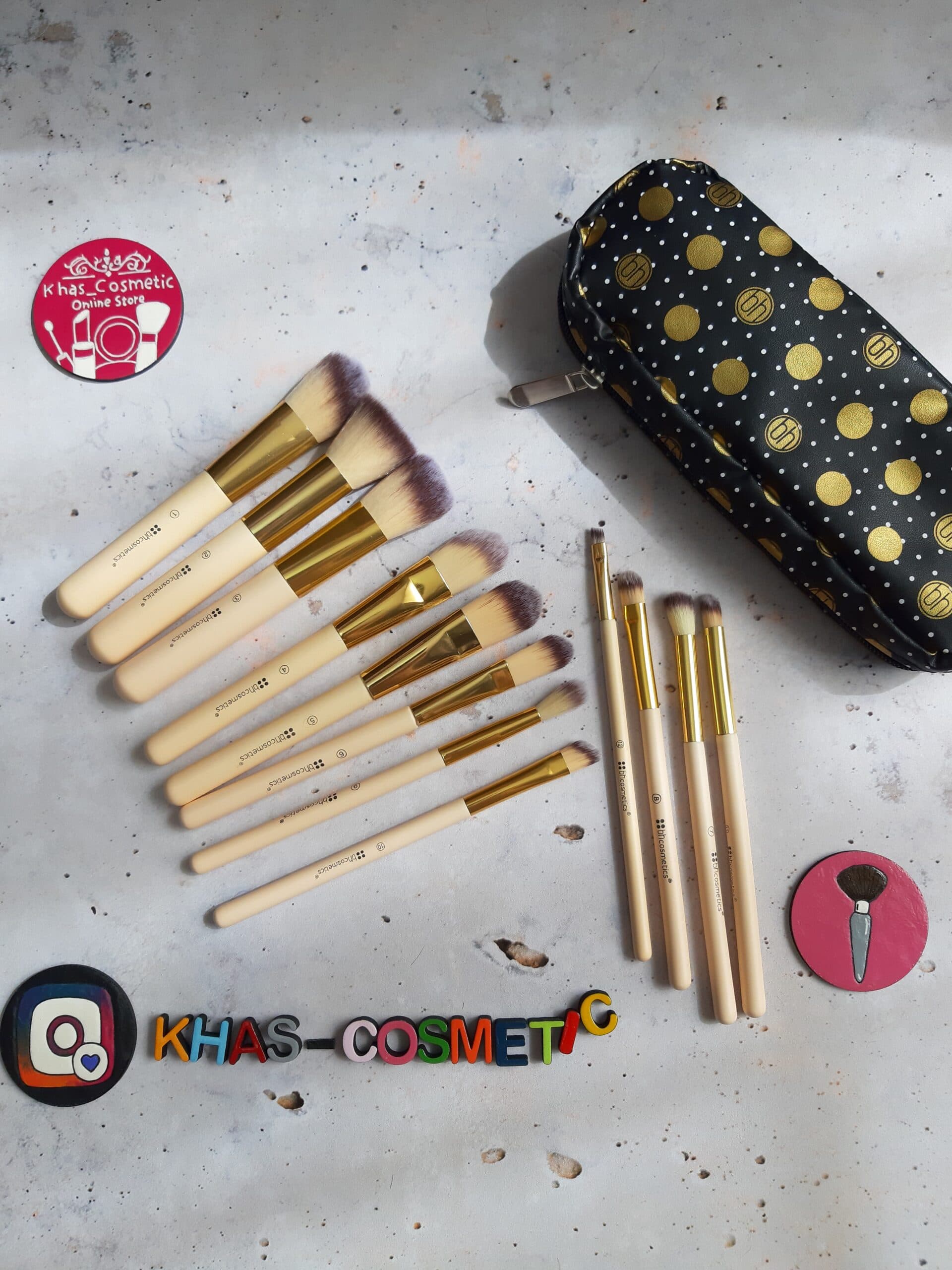 ست براش ۱۲ عددی بی اچ (bh cosmetic)