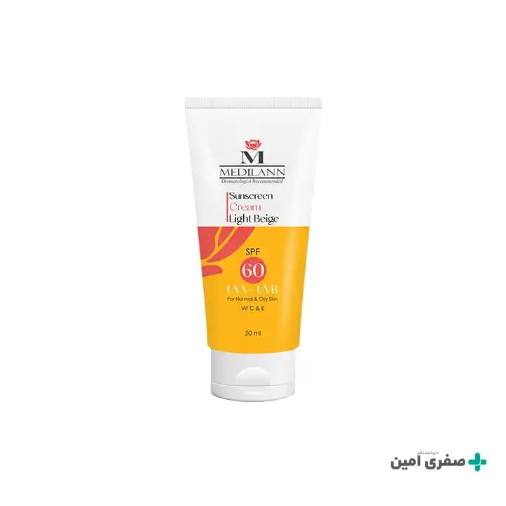 کرم ضد آفتاب رنگی SPF60 مدیلن