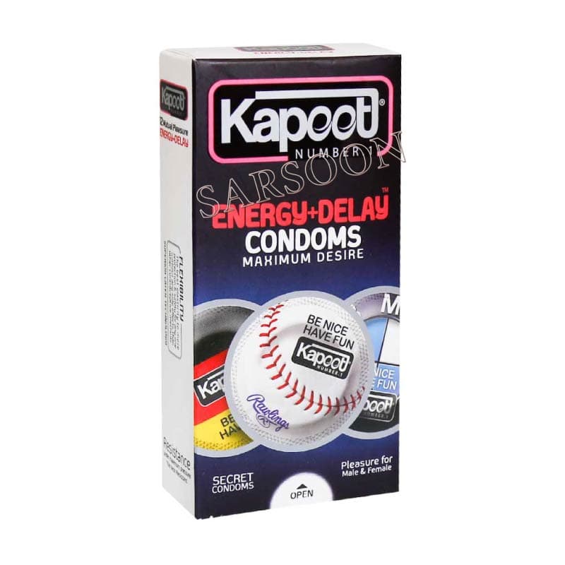 کاندوم انرژی زا و تاخیری کاپوت 12 عدد Kapoot Energy Delay Condoms
