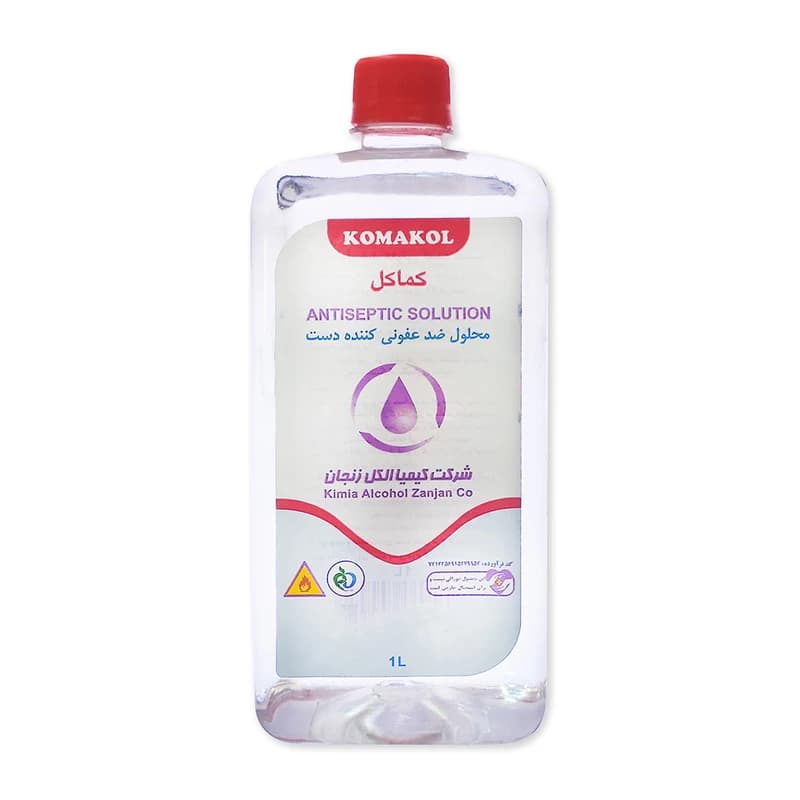 محلول ضد عفونی کننده دست کماکل حاوی الکل 70 درصد 1 لیتری Komakol Instant Disinfectant Hand Spray