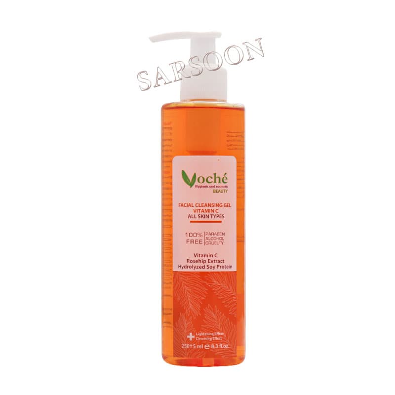 ژل شستشوی صورت ویتامین سی وچه 250 میلی لیتر Voche Facial Cleansing Vitamin C Gel