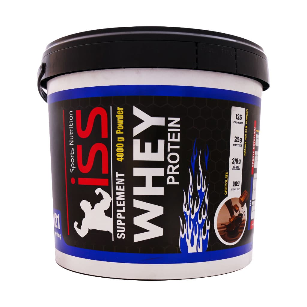 پودر پروتئین وی آی اس اس 4000 گرم شکلاتی Iss whey Powder 4000g