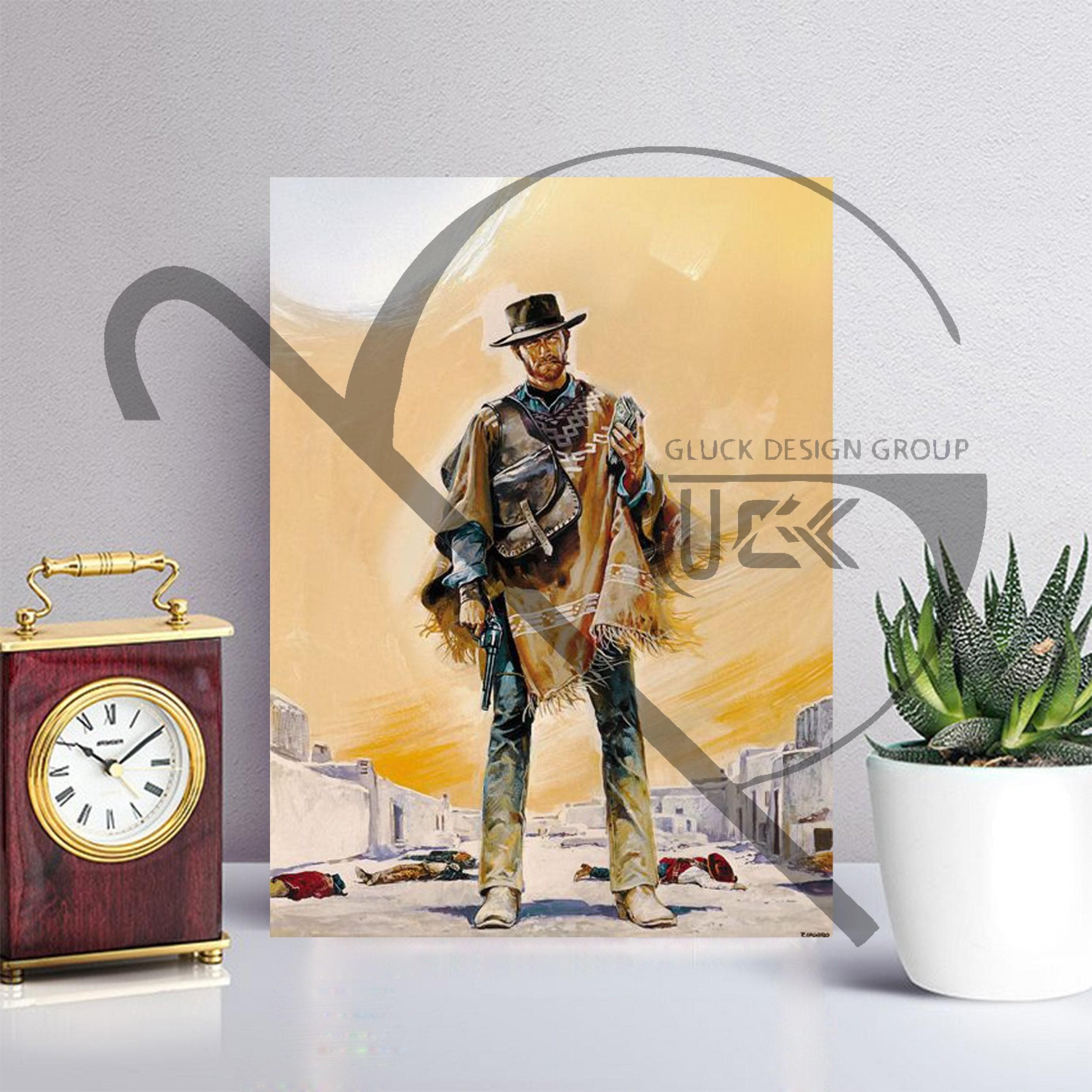 تابلو چوبی کلینت ایستوود (Clinton Eastwood) کد FMO022