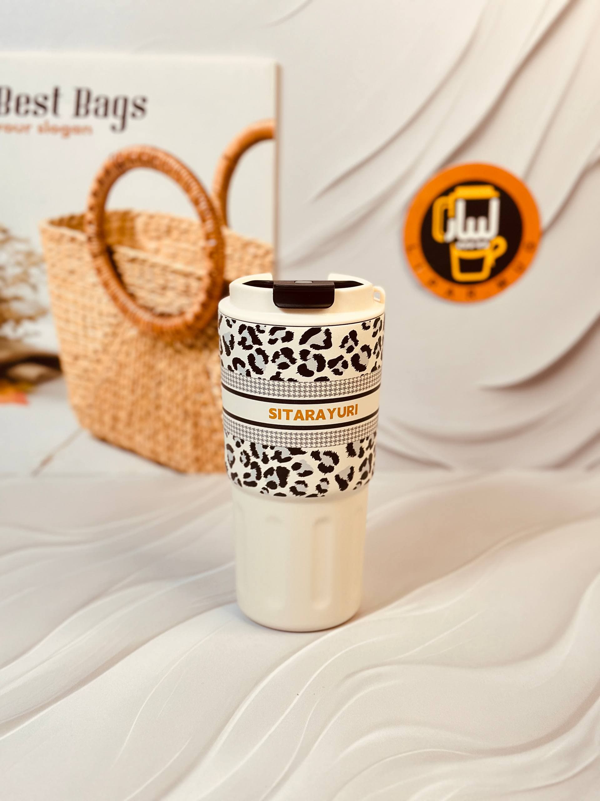 تراول ماگ طرح دار پلنگی بزرگ SITARAYURI کد ZF-043 — تصویر ۵