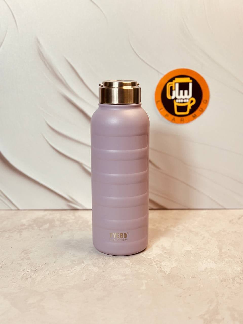 فلاسک شیار دار درب استیل تایسو TYESO درب پیچی سایز بزرگ 1 لیتری TS-8816 — تصویر ۳