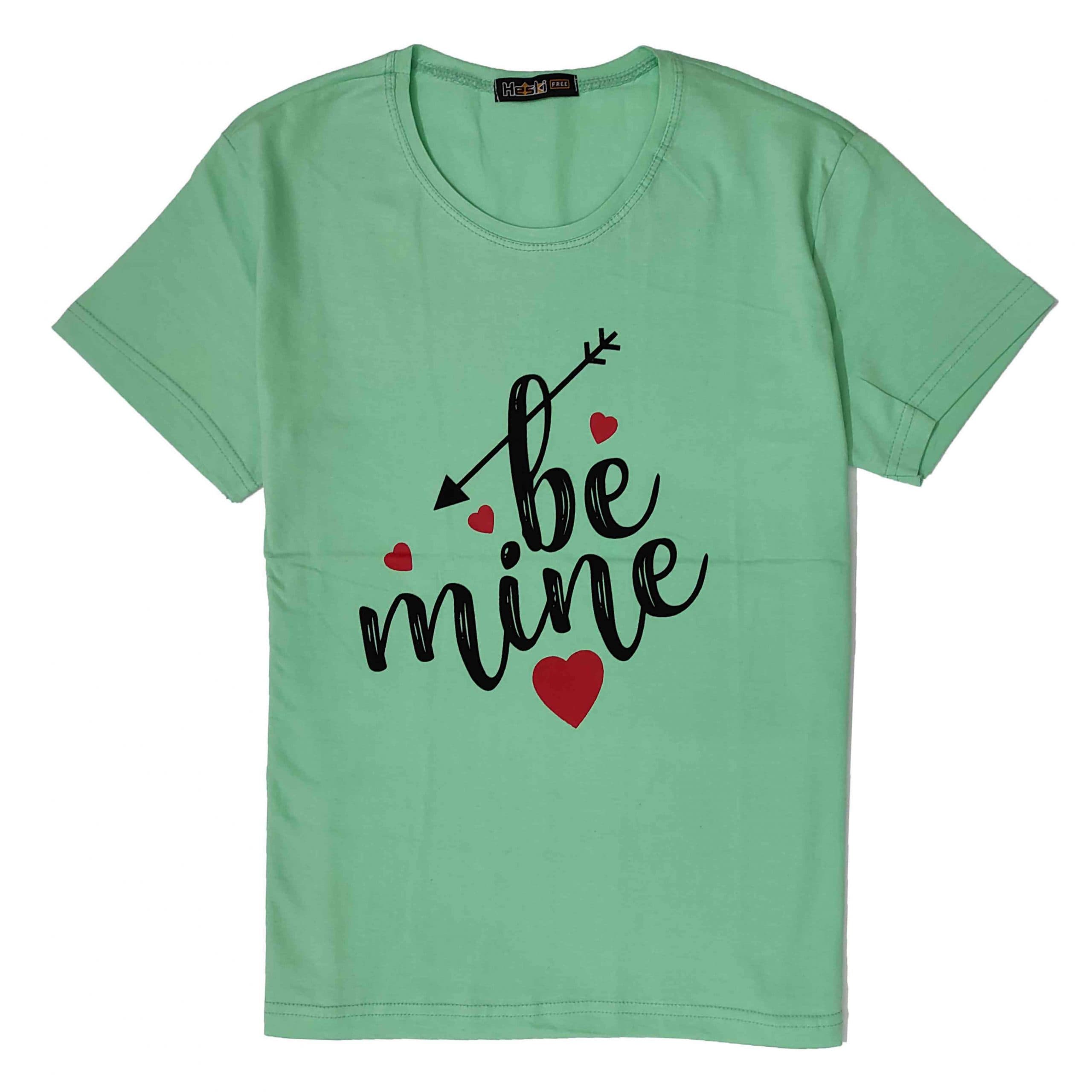 تیشرت زنانه طرح be mine کد02