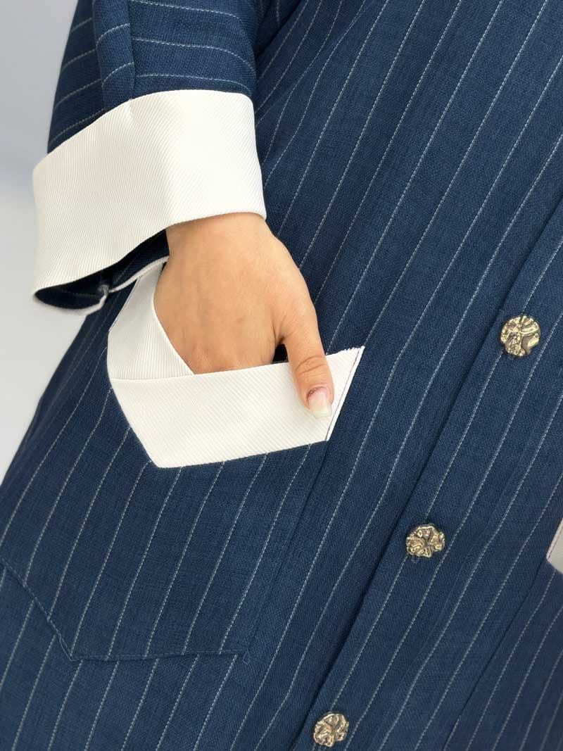 مانتو یقه هفت شانتون ناریکا کد458242 — تصویر ۲