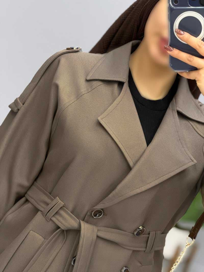 مانتو کتی یقه انگلیسی مازراتی ژوبین کد8272012 — تصویر ۶