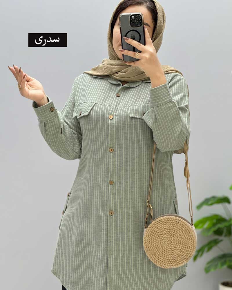 مانتو لینن ماهی کد 329730 — تصویر ۲