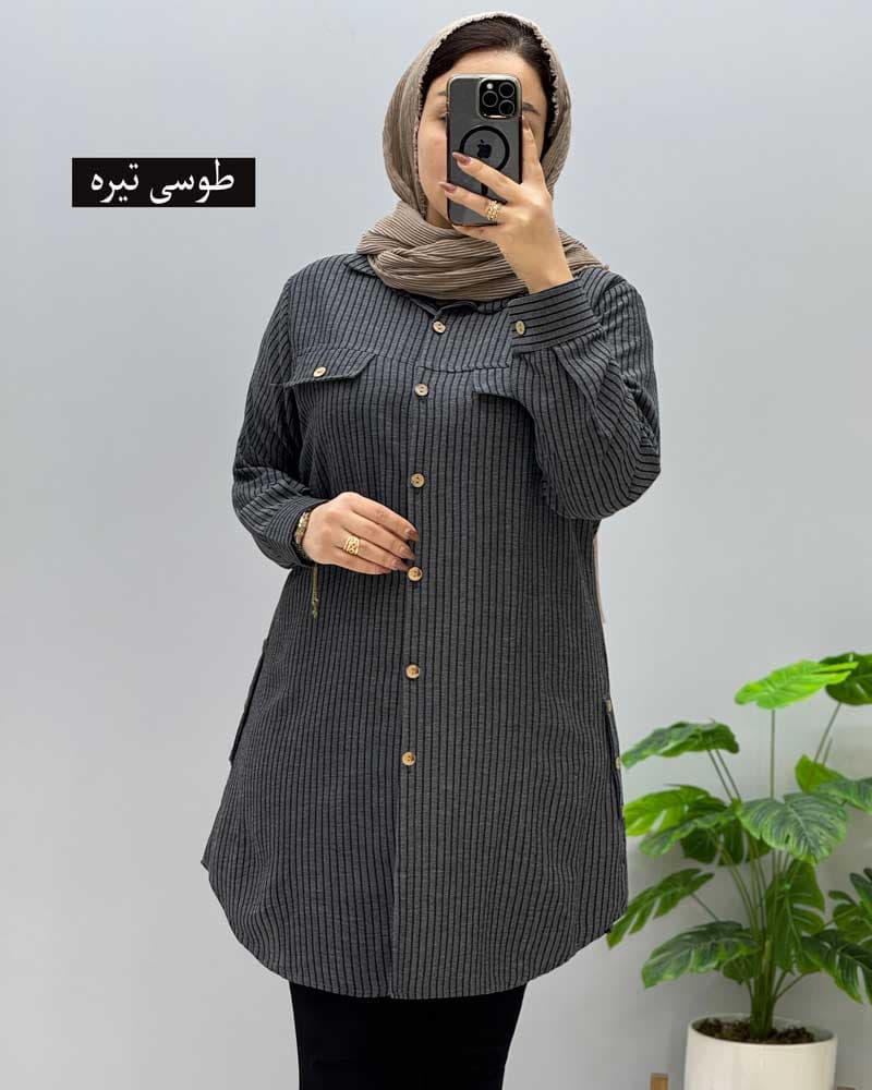 مانتو لینن ماهی کد 329730 — تصویر ۳