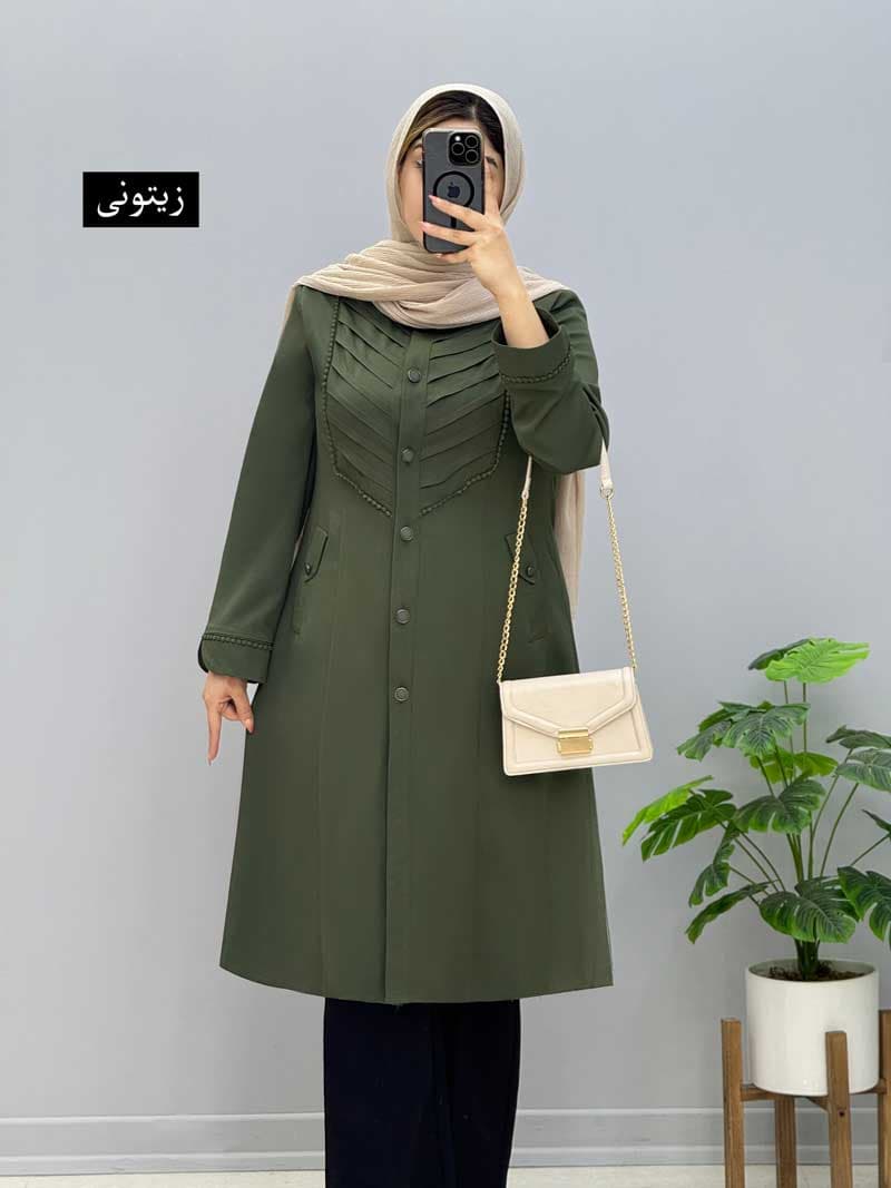 مانتو بلند تنسل ثنا کد452554 — تصویر ۶