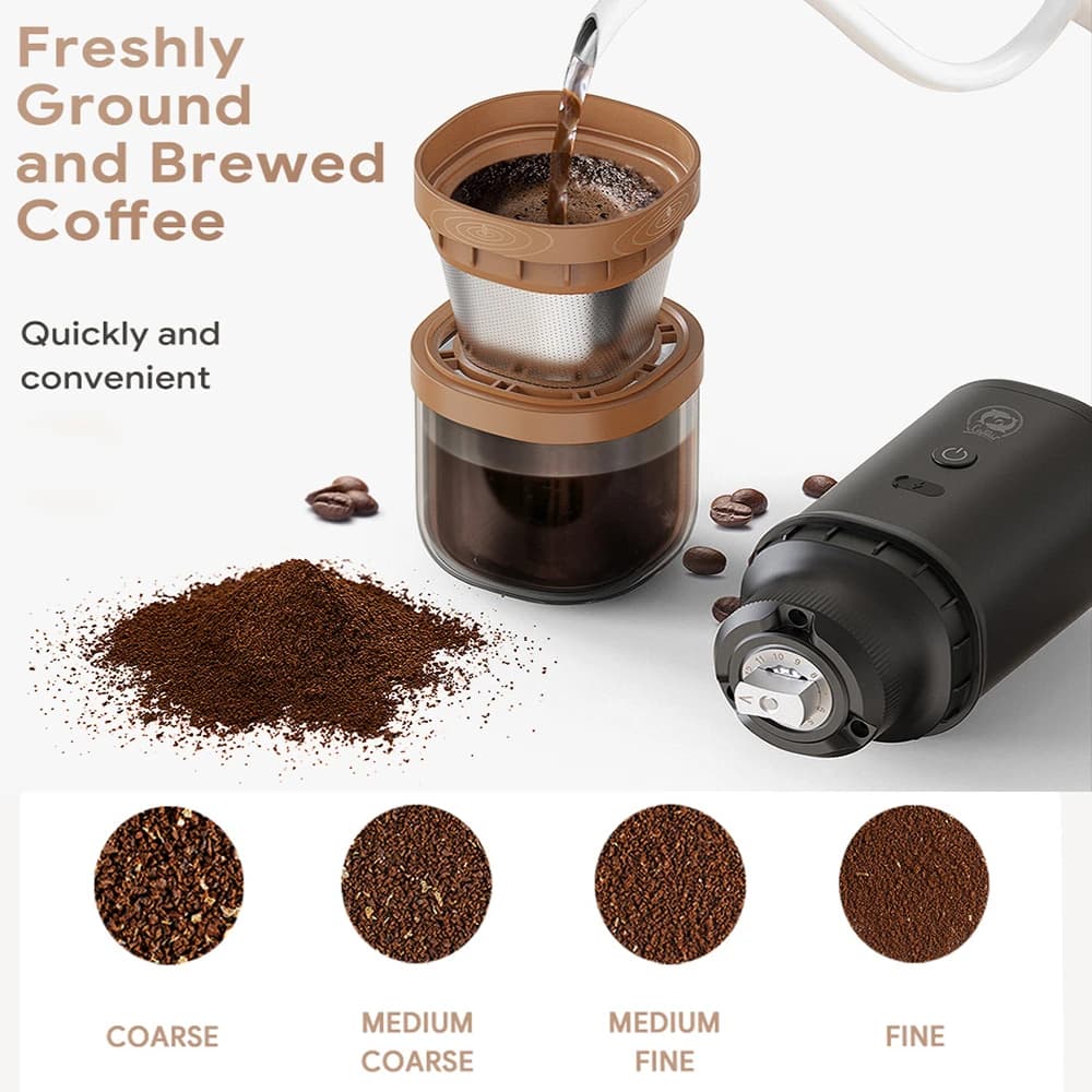 قهوه ساز ایکافیلاس مدل iCafilas Travel Solo Electronic Coffee Grinder Dripper — تصویر ۷