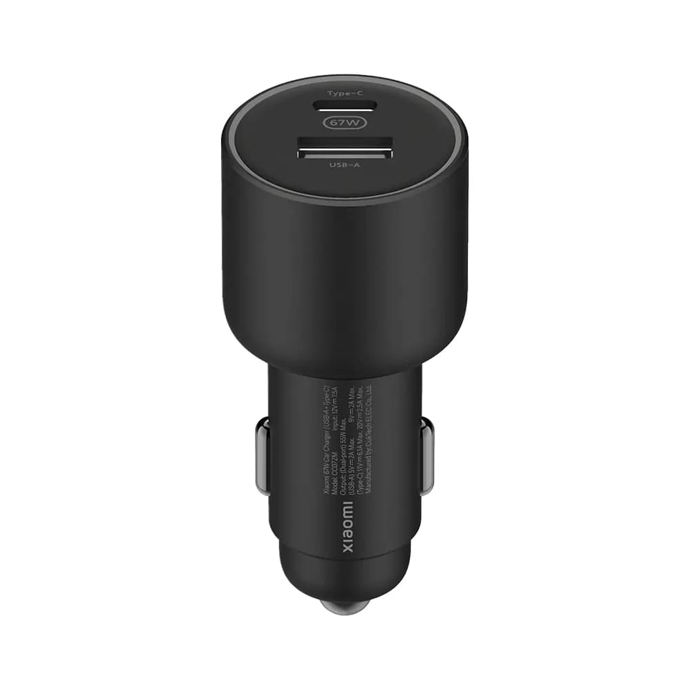 شارژر فندکی فست شارژ شیائومی مدل Xiaomi 67W Car Charger USB-A Type-C CC07ZM