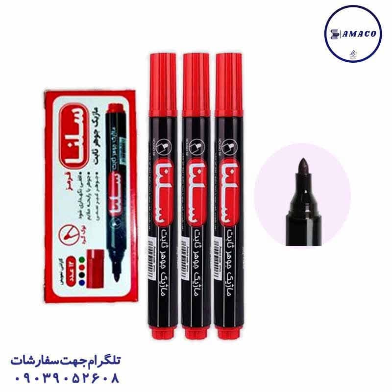 سلنا – ماژیک معمولی قرمز سر گرد