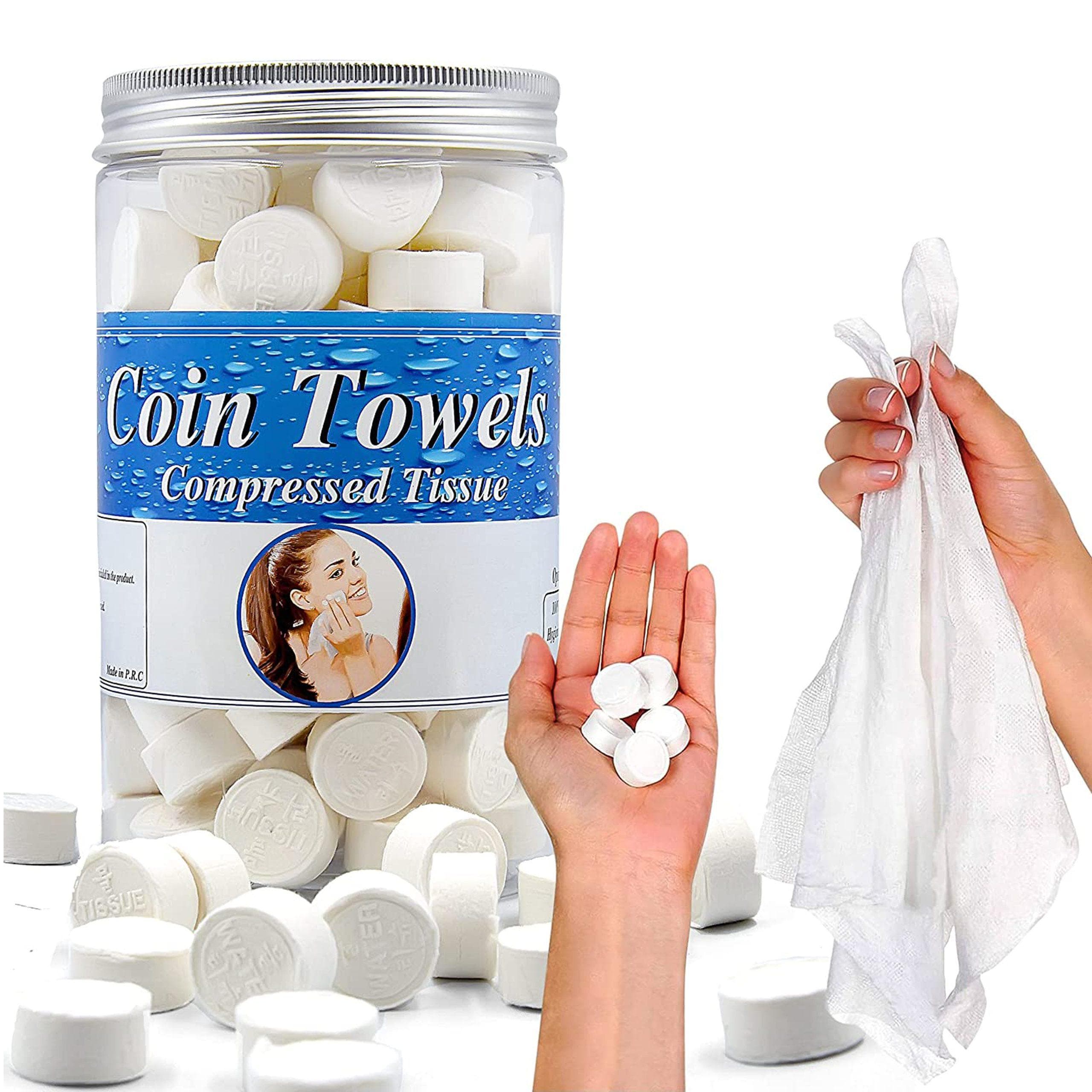 دستمال حوله فشرده مسافرتی 100% پنبه 130 عددی Compressed Towels 130 PCS 100% Cotton