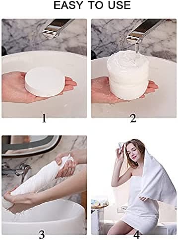 حوله بزرگ فشرده مسافرتی 100% پنبه 5 عددی Large Compressed Towel 42 x 27 inch — تصویر ۲