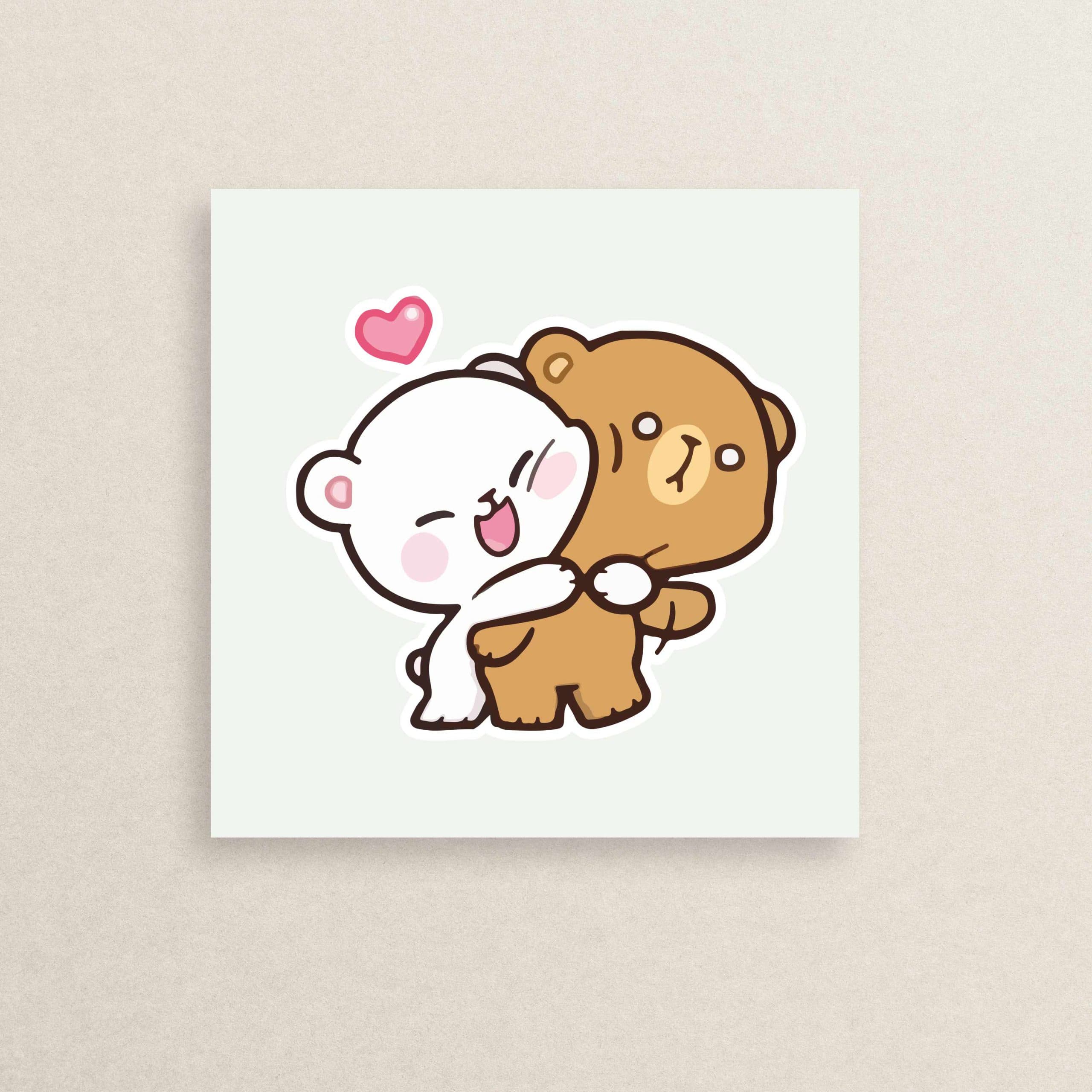 استیکر عاشقانه – خرس های فانتزی 62 | love – Fancy bear sticker 62