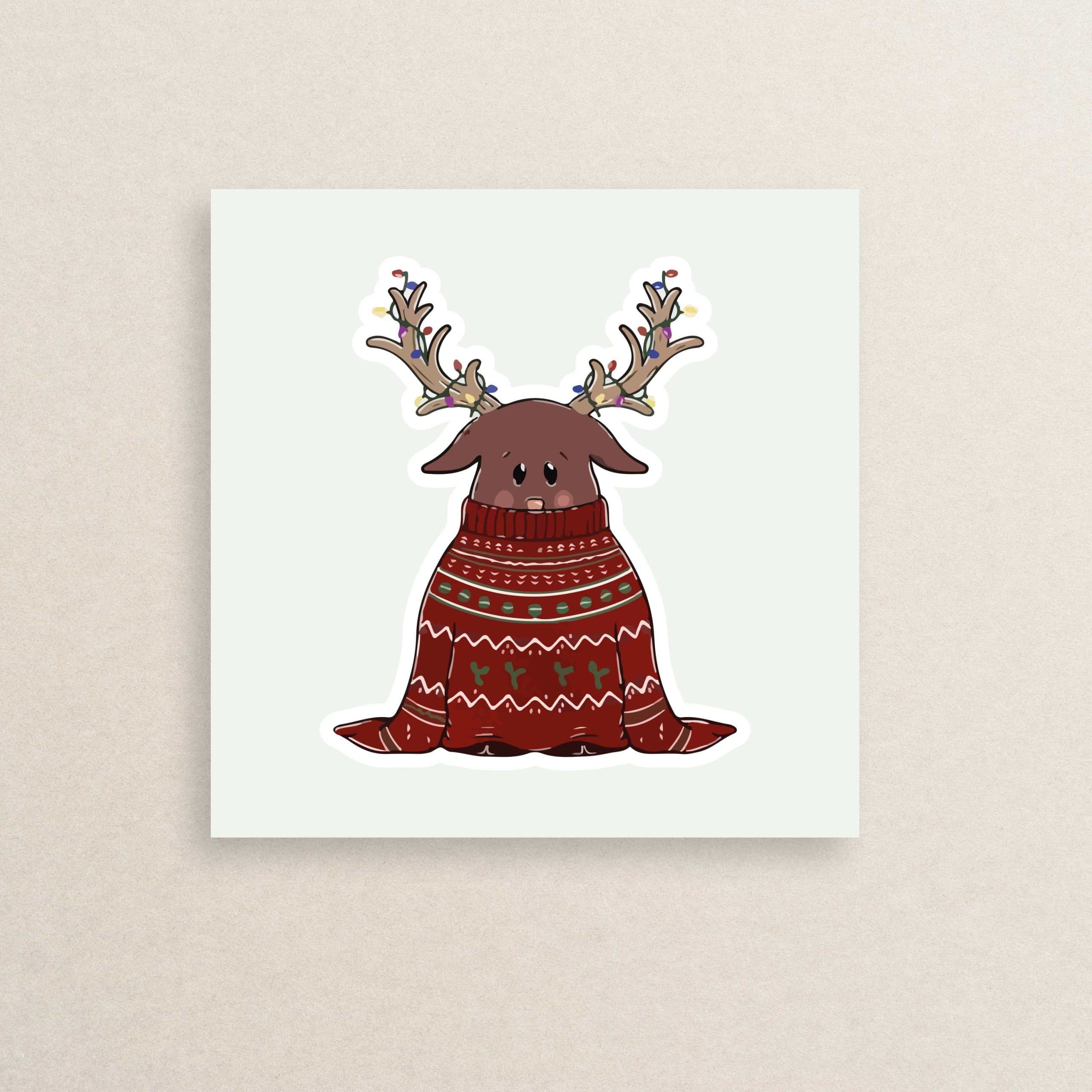 استیکر زمستانی گوزن 06 | Snow Winter sticker 06